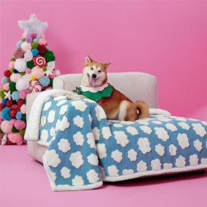 LE SURE Waterproof Dog Blankets for Large Dogs Cute Cozy 3D Jacquard,40×50