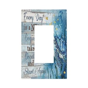 Sghxwp Decorative Switch Plate Covers Inspirational Quotes Blue Sea Turtle Nauti