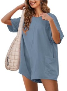 UANEO Rompers for Women Casual Oversized Athletic Jumpsuits Overalls Workout Hot