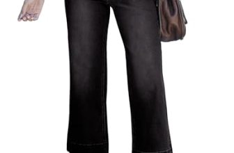 luvamia FleXclusive Wide Leg Jeans for Women Trendy High Waisted Flare Jeans Cro