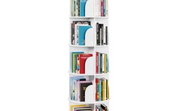 SpaceAid 5 Tier Rotating Bookshelf Tower