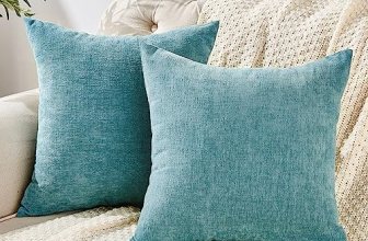 GAWAMAY Decorative Chenille Throw Pillow Covers 24×24 Inch Pack of 2