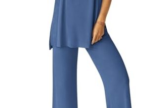 PRETTYGARDEN 2 Piece Lounge Sets for Women Travel Outfits, Blue,XL