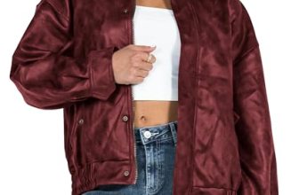 PRETTYGARDEN Women’s Faux Leather Motorcycle Jackets(Style2-Wine Red,XS)