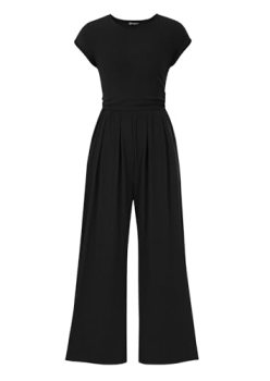 PRETTYGARDEN Summer Jumpsuits for Women Dressy Casual(Black,Medium)