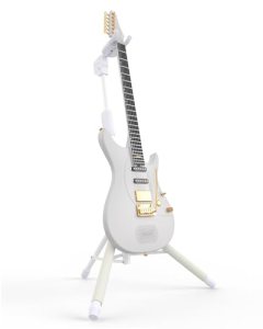 enya EGS1 Auto-Lock Guitar Stand, Heavy-Duty Steel, 33 lb Capacity, White