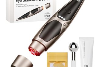 INIA 4-in-1 Eye Massager Tool Under Red Light Therapy for Face, Depuffing
