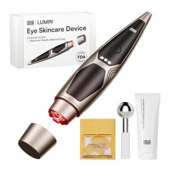 INIA 4-in-1 Eye Massager Tool Under Red Light Therapy for Face, Depuffing