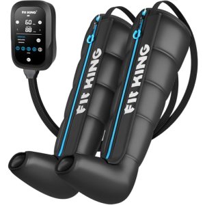 FIT KING Pro Leg Massager Athlete Compression Recovery Boots Cordless L