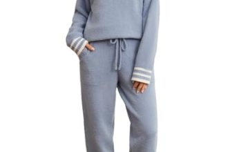Snuggle Sac Ultrasoft Women’s Pajama Set 2-Piece Lounge Set, Blue L