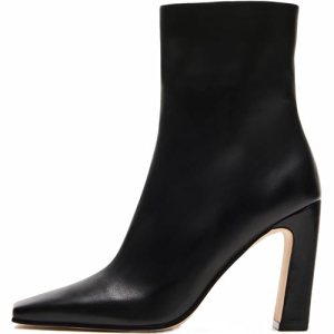 Lovee Cosee Black Ankle Boots for Women 2026 Square Toe Black Booties,6
