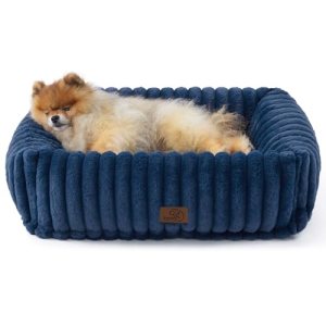 Bedsure ComfyFleece™ Cute Dog Bed for Small Medium Dogs,25in Night Blue