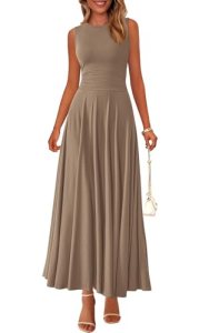 PRETTYGARDEN Womens Sleeveless Summer Dresses 2026 Flowy Aline Maxi Dress