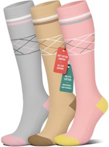 Cotton Compression Socks for Women Circulation-Best Support for Nurses