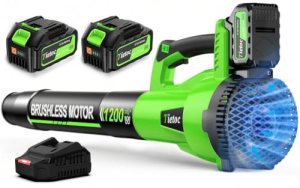 Leaf Blower Cordless – Brushless Motor Electric Blower with 2 Batteries