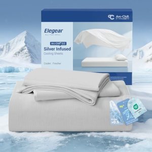Elegear Silver-Infused Cooling Sheets for Hot Sleepers, Full Sheet 4-Piece