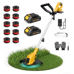 ALSO GO 21V Cordless Weed Wacker,12 Inch String Trimmer with Auto Line Feed