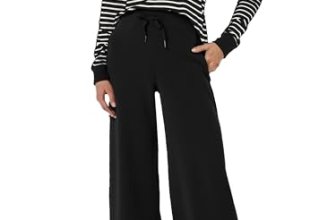 Glamaker Womens Sets 2 PIece Outfits Casual Striped Polo Neck Two Piece Long Sle