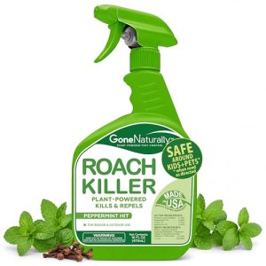 GoneNaturally Roach Killer – Peppermint Oil Roach Spray for Indoor Infestation &