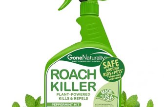 GoneNaturally Roach Killer – Peppermint Oil Roach Spray for Indoor Infestation &