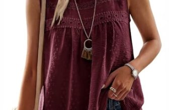 Falechay Boho Tops for Women Sleeveless Baby Doll Shirts Mulberry 3XL