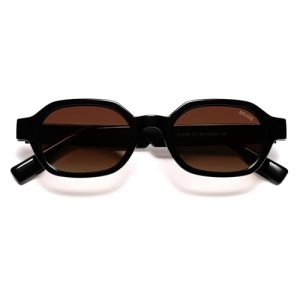 SOJOS Retro Polarized Hexagonal Rectangle Sunglasses Women Men SJ2389,Small