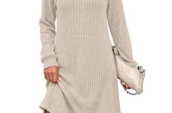 OFEEFAN Sweater Dress Women Fall Clothes Winter Outfits Long Sleeve Dresses Apri