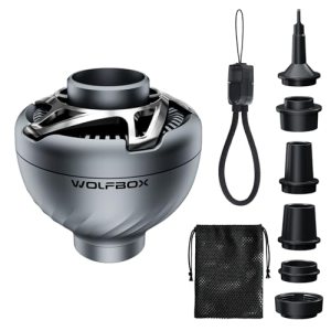 WOLFBOX MegaFlow Mini Portable Air Pump, USB Powered, 4.5kPa, 5 Nozzles