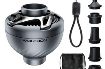 WOLFBOX MegaFlow Mini Portable Air Pump, USB Powered, 4.5kPa, 5 Nozzles