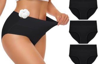 SIMIYA Cotton Underwear for Women, High Waisted Full Coverage Briefs 5 Pack