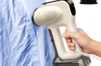 86lux Vacuum Steamer for Clothes, Handheld Travel Garment Steamer, Beige