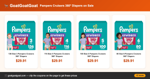 Pampers Cruisers 360° Diapers on Sale