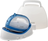 Panasonic Cordless Iron, Portable 360-Degree Freestyle Dry/Steam Iron with Precision Tips and Stainless Steel Soleplate, Anti-Calc and Anti-Drip, Power Base and Carrying/Storage – NI-QL1000A (Blue)