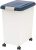 IRIS USA 33 quart Airtight Pet Food Container, Navy/Pearl