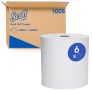 Super HOT! Scott Essential High Capacity Hard Roll Paper Towels (01005), White, 1000’/Roll, 6 Paper Towel Rolls/Convenience Case