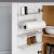 Honey Can Do Steel Spice Rack with Paper Towel Holder, White KCH-09418 White