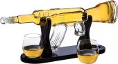 Whiskey Decanter Rifle with 2 Whiskey Glasses, Whiskey Decanter Set For $45
