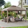 SUPER HOT!!! $350 (down from $1300) Sunjoy 11 ft. x 13 ft. Gazebo with Sunbrella Shade Fabric Canopy Roof, Outdoor Patio Steel & Aluminum Frame