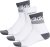 adidas Men’s Blocked Linear High Quarter Socks (3-Pair)