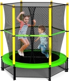55″ Trampoline for Kids with Net Safety Enclosure