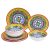 Melamine Dinnerware Set, Service for 4, Traditional Decorated – Set of 12 For $14.99 + more