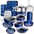 Granitestone Blue 20 Piece Pots and Pans Set, For $143 (usually $229) Complete Cookware & Bakeware Set