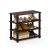 Furinno Turn-S-Tube 4-Tier Shoe Rack, Dark Cherry/Black