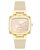 Nine West Women’s NW/1856NTNT Gold-Tone and Tan Textured Strap Watch