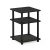 Furinno TURN-N-TUBE Side Table, 3-Tier Square Modern End Table, Open Shelves Nig