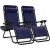 Best Choice Products Set of 2 Adjustable Steel Mesh Zero Gravity Lounge Chair Re