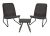 Keter Rio 3 Piece Resin Wicker Patio Furniture Set with Side Table and Outdoor C