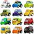 Funcorn Toys Pull Back Car, 12 Pack Assorted Mini Plastic Vehicle Set
