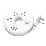 Travel Power Strip, NTONPOWER 3 Outlets 3 USB(1 USB C) Cruise Approved Power Str