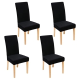 Smiry Velvet Stretch Dining Room Chair Covers Set of 4